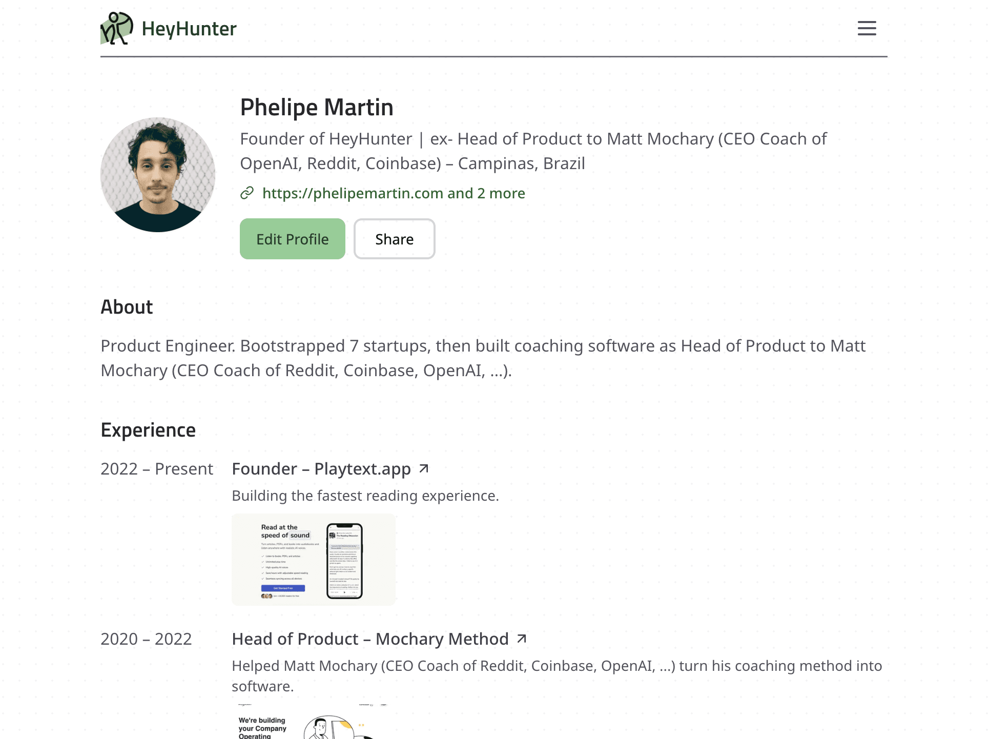 Profile Example